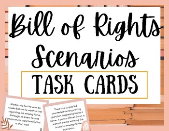 Preview of BIll of Rights Scenario Task Cards