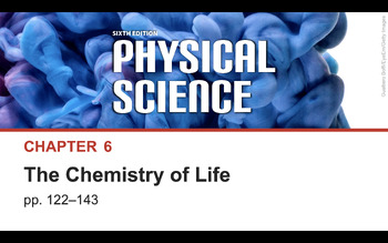 Preview of BJU Press Physical Science Ch. 6: The Chemistry of Life Fill-in-the-blank Notes