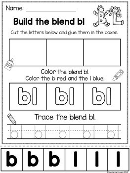 L Blends | BL | Activities and Centers | Phonics Games | Reading | Speech