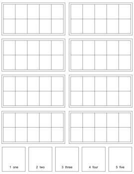 Preview of BL002 (GOOGLE): BLANK  #0-11 ten frame 2 part cards (2pgs)