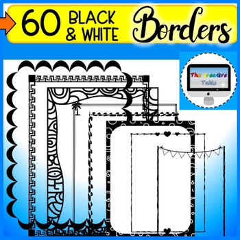 Preview of BLACK AND WHITE BORDERS (SET OF 60!)
