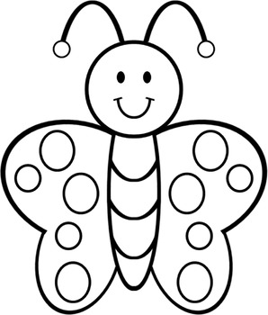 Black And White Butterfly Clipart By Eye Popping Fun Resources Tpt