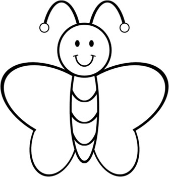 Black And White Butterfly Clipart By Eye Popping Fun Resources Tpt