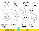 BLACK AND WHITE EMOJI, faces, emojis, cute, coloring page