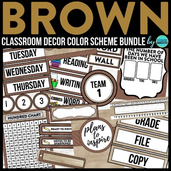Preview of Brown Theme Classroom Decor