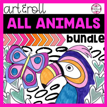 Preview of Animal Art and Crafts Dice Games Bundle