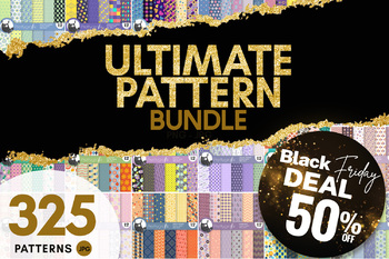 Preview of BLACK FRIDAY MEGA Pattern Collection 325 graphic set