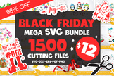 BLACK FRIDAY Mega SVG Collection 1500 graphic set