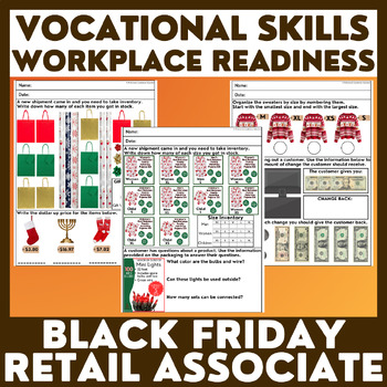 Preview of BLACK FRIDAY RETAIL ASSOCIATE - Vocational Skills - Workplace Readiness - Jobs