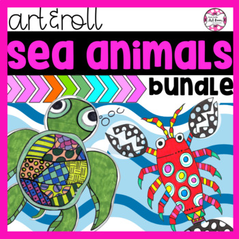 Preview of Art Project Sea Animals Dice Games & Art Sub Plans