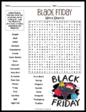 BLACK FRIDAY Word Search Puzzle Worksheet Activity