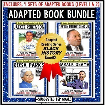 Preview of Black History Month I Adapted Book BUNDLE For Special Education and Autism