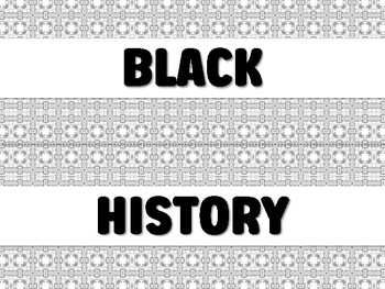 Preview of BLACK HISTORY BOOKS! Black History Month Bulletin Board Decor Kit