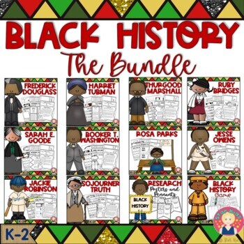 Preview of BLACK HISTORY BUNDLE FOR K-2