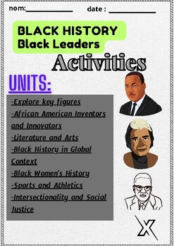 Preview of BLACK HISTORY  Black Leaders - Coloring - Word Search Puzzle Worksheet Activity