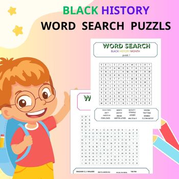 Preview of BLACK HISTORY MONTH Activities Word Search Puzzle