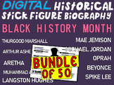 BLACK HISTORY MONTH BUNDLE- ALL 50 Google Doc Stick Figure