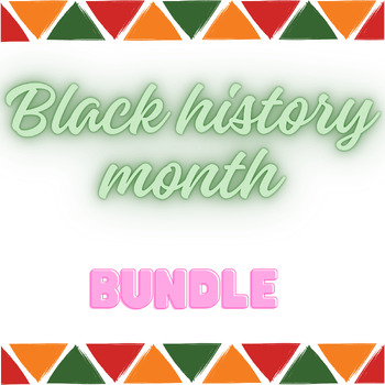 Preview of BLACK HISTORY MONTH BUNDLE-CRAFT-POSTERS-COLORING-COLABORATIVE POSTER-FLASHCARDS
