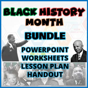 Preview of BLACK HISTORY MONTH PowerPoint Worksheets Activities