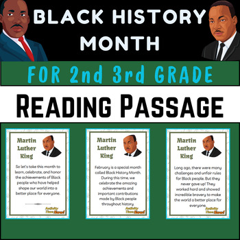 Preview of BLACK HISTORY MONTH COMPREHENSION PASSAGE GRADE 2ND 3RD