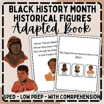 Preview of BLACK HISTORY MONTH Historical Figures Adapted Book for Special Education