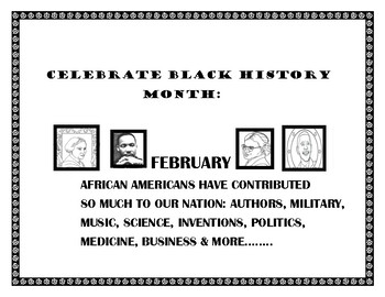 Preview of BLACK HISTORY MONTH: POSTER/ SIGN FOR YOUR CLASSROOM!