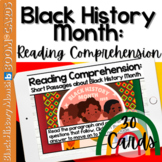 BLACK HISTORY MONTH READING COMPREHENSION | 30 BOOM CARDS 