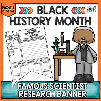 BLACK HISTORY MONTH SCIENTIST RESEARCH BANNER [GEORGE WASHINGTON CARVER]