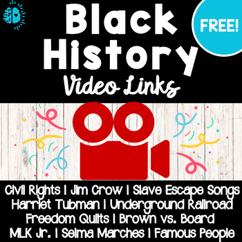 Preview of BLACK HISTORY MONTH Video Links