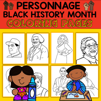 BLACK HISTORY MONTH personnage Coloring Pages Posters, Black History ...