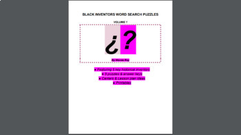 Preview of BLACK INVENTORS WORD SEARCH PUZZLES VOLUME 1