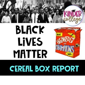 Preview of Black history month- BLACK LIVES MATTER Cereal Box Report- Distance Learning