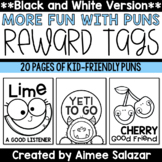 BLACK & WHITE Reward Tags {More Fun with Puns}