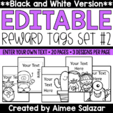 BLACK & WHITE Reward Tags {Editable Set #2}