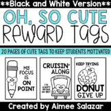 BLACK & WHITE Reward Tags {Oh, So Cute}