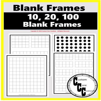 BLANK 10, 20, and 100 Frames with Dots Included by Custom Core Creations