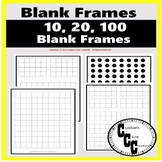 BLANK 10, 20, and 100 Frames with Dots Included