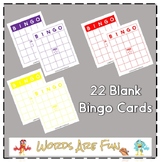 BLANK BINGO CARDS Bundle (1, 2, 4, 6 or 9 Games Per Page )