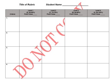 Preview of BLANK Editable Rubric