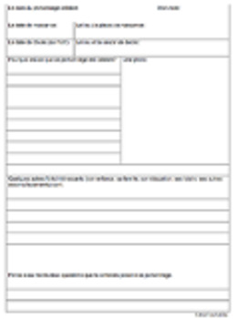 Preview of FAMOUS PERSON BIOGRAPHY FRENCH Research Template Graphic Organizer