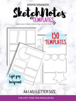 Preview of BLANK GRAPHIC ORGANIZERS | SKETCH NOTES | INSERTABLES