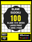 BLANK SUDOKU BOOK | 100 9×9 GRIDS | PRINTABLE & EDITABLE