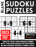 BLANK SUDOKU PUZZLES |TEMPLATES | 4×4 6×9 9×9 GRIDS | PRIN