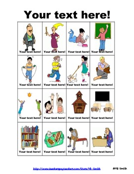 Preview of BLANK School Vocabulary PICTURE Notes SET