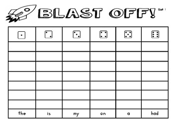 BLAST OFF! 1st Grade Letterland Aligned Sight Word Practice/Game Units 1-30
