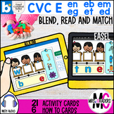 BLENDING CVC E WORDS BOOM CARDS ™ and EASEL ACTIVITY
