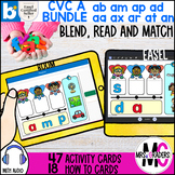 BLENDING CVC A WORDS BOOM CARDS ™ and EASEL ACTIVITY SET BUNDLE