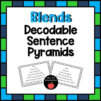 Preview of BLENDS Decodable Sentence Pyramids for Reading Fluency