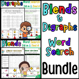 BLENDS and DIGRAPHS Word Search BUNDLE | Fill-in-and-Find 