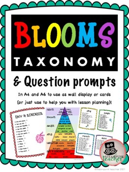 Preview of BLOOM'S Taxonomy Verbs & Question stems